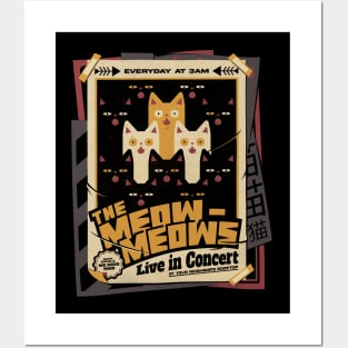 Meow Meows Concert Live 3am by Tobe Fonseca Posters and Art